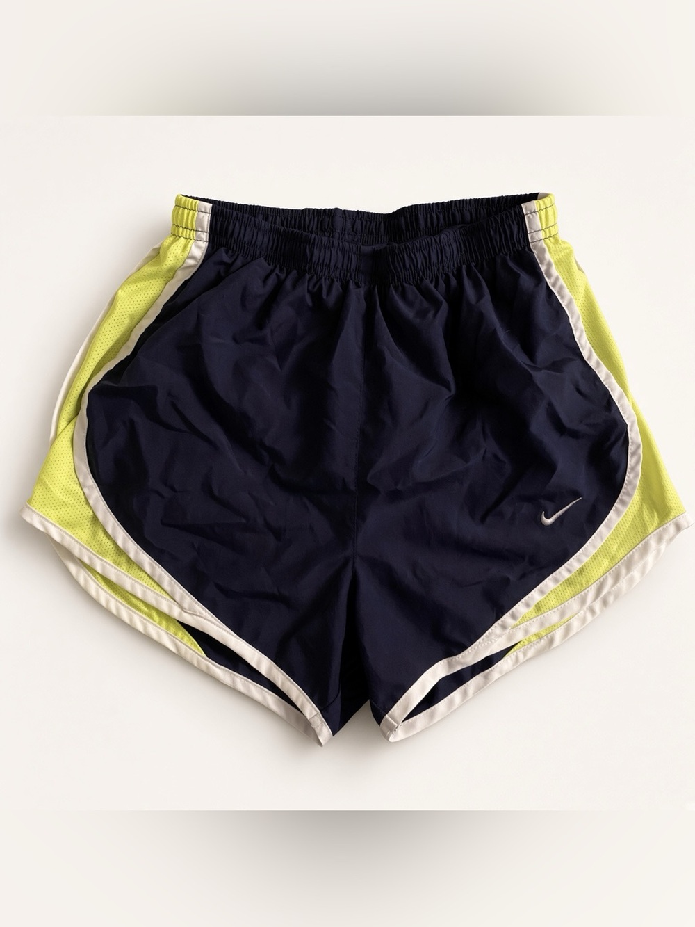 Nike Dri-Fit Tempo Running Shorts | Size XS | Navy/Neon